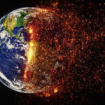 Burning earth global warming